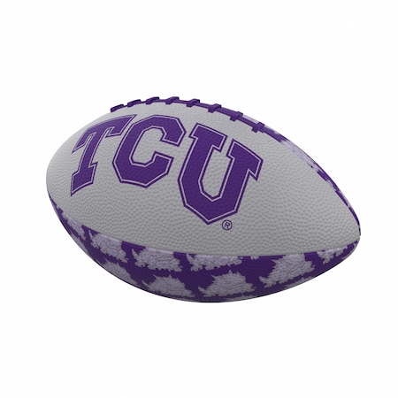 Logo Brands TCU Repeating Mini-Size Rubber Football 215-93MR-3